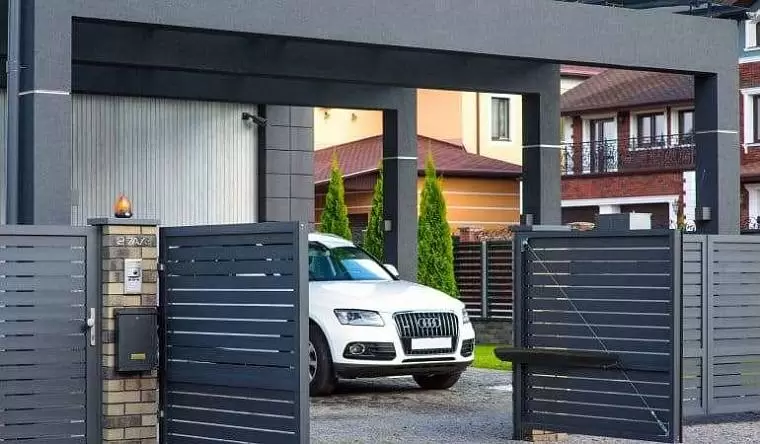 Распашные ворота в Барановичах Распашные ворота в Барановичах